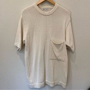 ZARA men’s oversized knit short sleeve shirt